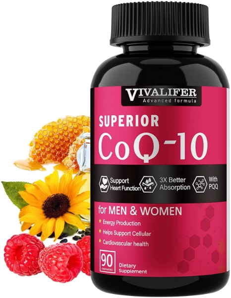 CoQ10(Coenzyme Q10 with PQQ ) 300mg, 90 Softgels High Absorption Natural Dietary Supplement, Helps Support Energy Production, Antioxidants, Heart Function Support, Brain and Cellular Health