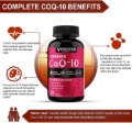 CoQ10(Coenzyme Q10 with PQQ ) 300mg, 90 Softgels High Absorption Natural Dietary Supplement, Helps Support Energy Production, Antioxidants, Heart Function Support, Brain and Cellular Health